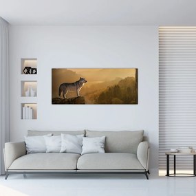 Tablou - Lup pe stăncă (120x50 cm)