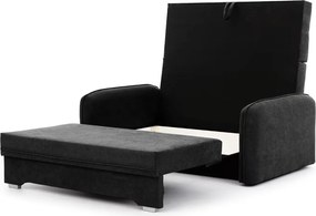 Canapea extensibila de 2 locuri LAINE, neagra