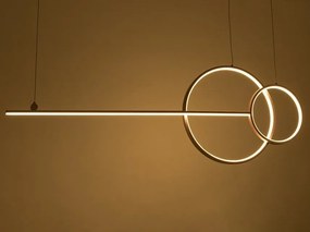 Lustra aurie inelara LED Range 120cm