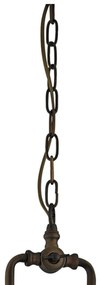 Lustra / Pendul vintage 39cm Industrial negru auriu 1322BG SRT