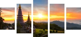 Tablou 5-piese răsărit de soare de dimineață deasupra Thailanda