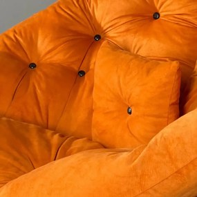 Fotoliu tapitat cu stofa si picioare metalice,rotund,homs,seria B-120,20014