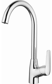 Baterie bucatarie inalta crom lucios cu pipa pivotanta Deante Boro Crom lucios