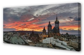 Tablouri canvas Cracovia Sunset Panorama