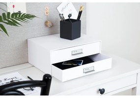 Organizator cu 2 sertare pentru documente Bigso Box of Sweden Birger, 33 x 22,5 cm, alb