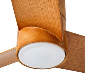 ZEVENTI - Ventilator de tavan LED BARROSA, 18W/230V, Wi-Fi Tuya, maro + telecomandă
