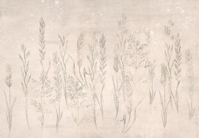 Fototapet - Desene animate cu ierburi de pajiște (147x102 cm)