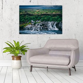 Tablou cu cascade în natură (90x60 cm)