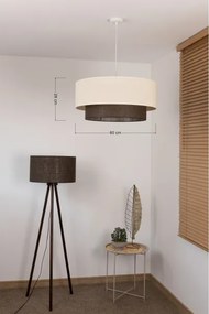 Brilagi - Lustră LED suspendată în stil Boho, 3xE27/15W/230V, Ø 60 cm, crem/maro