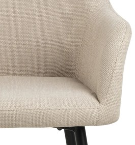 Set de scaune de sufragerie bej cu cotiere 2 buc. tapițat Lizzy – Actona