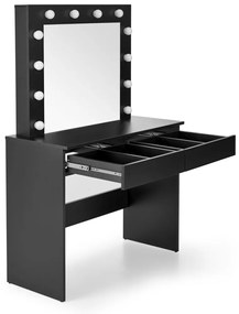 Masuta de toaleta Hollywood negru – H140 cm