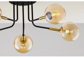 Lustră pe tijă Jupiter 2038 BURANO 5xG9/10W/230V negru/auriu/bej