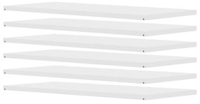 Sistem de rafturi modular alb 6 buc 82x2 cm Dakota - Tenzo