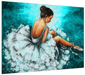 Tablou cu balerina șezând (70x50 cm), în 40 de alte dimensiuni noi