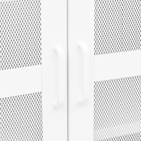 Dulap de depozitare industrial, alb, 70x40x115 cm, metal Alb, 1, Alb