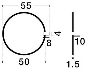 Aplica de perete circulara LED CCT CERCIO 50cm alb