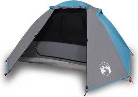 vidaXL Cort de camping cupolă pentru 2 persoane, albastru, impermeabil