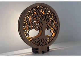 Li-Go 23648/DUB2 - Lampă decorativă de masă LED reglabilă, 12W/230V, 30x31 cm, stejar