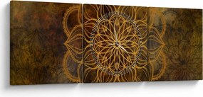 Tablou - Mandala bucuriei (cu ceas) (90x30 cm)