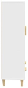 Dulap inalt, alb, 70x31x115 cm, lemn compozit 1, Alb