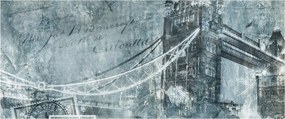 Tablou - Tower Bridge în tonuri reci (120x50 cm)