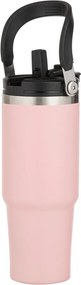 Sticlă roz-deschis de călătorie din oțel inoxidabil 1 l Eco – Ladelle