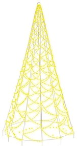 Brad de Craciun pe catarg, 500 LED-uri, alb cald, 300 cm Alb cald, 300 x 100 cm, Becuri LED in forma zigzag, 1
