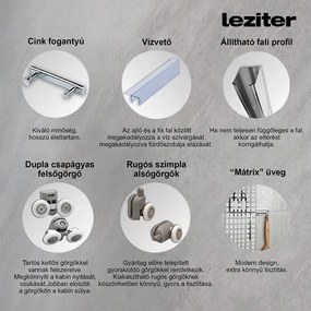 Cabină de duș pătrată Spirit Matrix 90x90