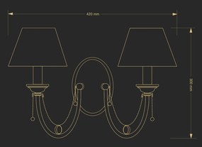 Aplica design clasic realizat manual Dorato
