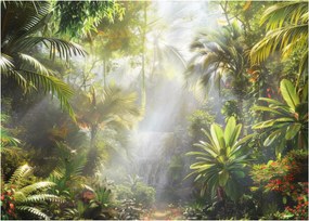Tablou pe sticlă - Pădure tropicală (70x50 cm)
