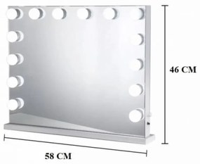 RESIGILAT-Oglindă sistem iluminare LED cu 3 culori, Senzor Tactil, Luminozitate Reglabilă, Alb, GLAM 14