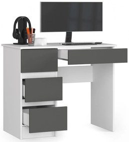 Masă PC Benicio II (Alb + gri) (S). 1070846