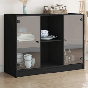 3295872 vidaXL Servantă, negru, 102x37x75,5 cm, lemn prelucrat