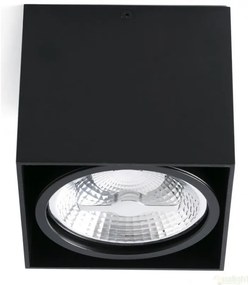 Plafonier cu 1 spot negru directionabil cu design modern, TECTO-1 63275
