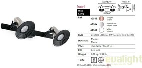 Aplica de perete cu 2 spoturi directionabile CUP-2 40585