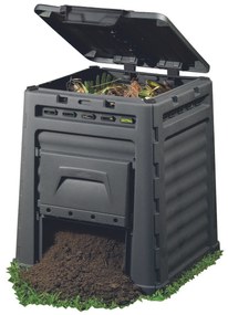 Ladă compost grădină Keter Eco negru, 320 l, 65 x 65 x 75 cm