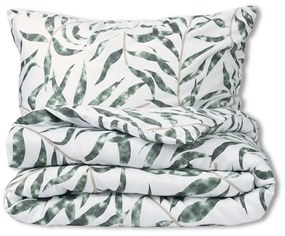 Lenjerie de pat Matex Satin Frunze tropicale , 140 x 200 cm, 70 x 90 cm