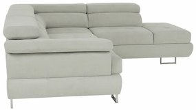 Set canapea cu spaţiu de depozitare, gri deschis, material textil, dreapta, BUTON R