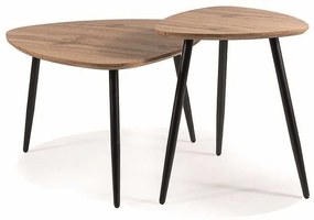 Măsuță de cafea Ginosa, stejar artisan / negru