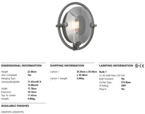Aplica de perete design modern, model oval PRISM