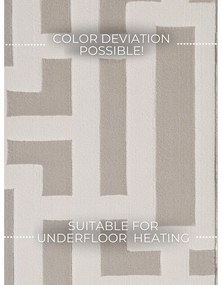 Covor tip traversă gri/crem 80x240 cm Perles Onyx – Elle Decoration