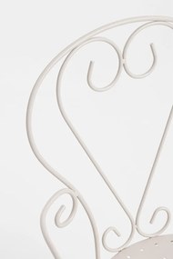 Scaun de grădină bej din metal Etienne – Bizzotto