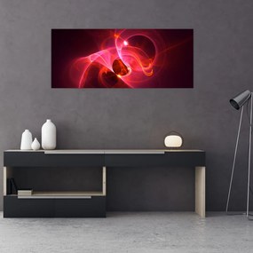 Tablou modern cu abstacție roz (120x50 cm), în 40 de alte dimensiuni noi