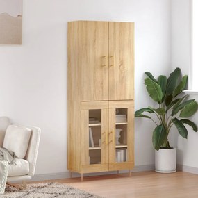 3195726 vidaXL Dulap înalt, stejar sonoma, 69,5x34x180 cm, lemn compozit