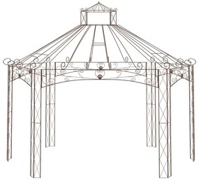 Pavilion de gradina, maro antichizat, 558x350x408 cm, fier 558 x 350 x 408 cm