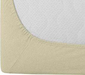 Cearsaf jersey cu lycra crem 90 x 200 cm