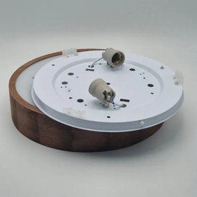 Brilagi - Plafonieră LED RGBW dimabilă CARVALHO, 2×E27/15W/230V, Wi‑Fi, finisaj stejar, Ø 37,5 cm