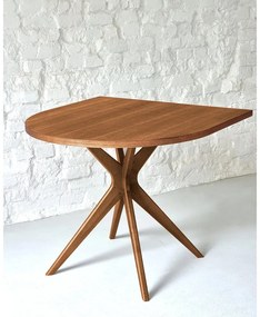 Masă de dining cu aspect de lemn de stejar 90x90 cm Jubi – Ragaba