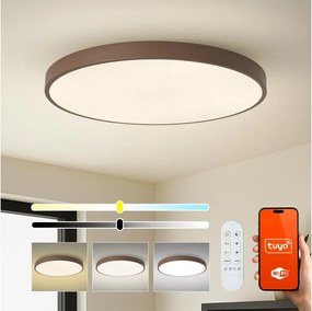 Brilagi-LED Corp de iluminat dimerizabil pentru piscină SMART LED/128W/230V, 100 cm, Wi-Fi Tuya+telecomandă, maro