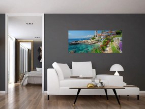 Tablou - Sat pitoresc de coastă (120x50 cm)